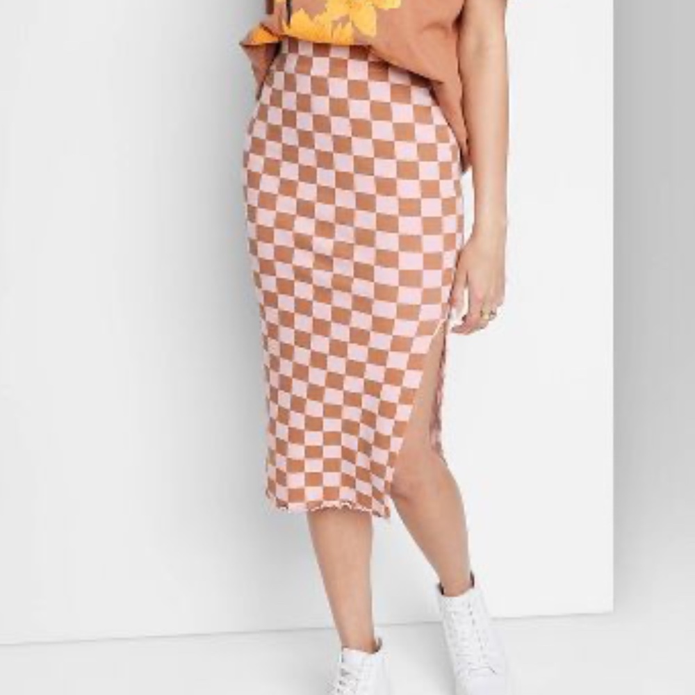 NWT Ascot + Hart checkered skirt